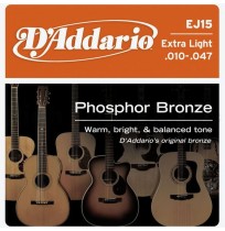 Strune D'ADDARIO EJ15 10-47 phosphor bronze